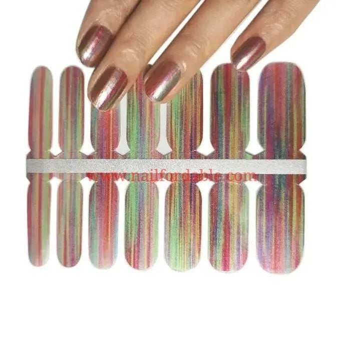 Waterfall of colors Nail Wraps | Semi Cured Gel Wraps | Gel Nail Wraps |Nail Polish | Nail Stickers