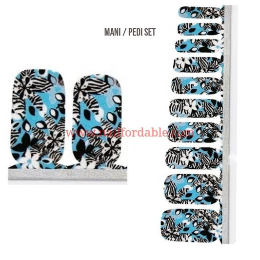 White Jasmines | Nail Wraps | Nail Stickers | Nail Strips | Gel Nails | Nail Polish Wraps - Nailfordable