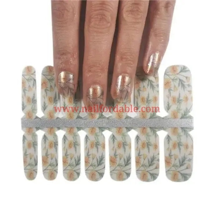Yellow sunflowers Nail Wraps | Semi Cured Gel Wraps | Gel Nail Wraps |Nail Polish | Nail Stickers