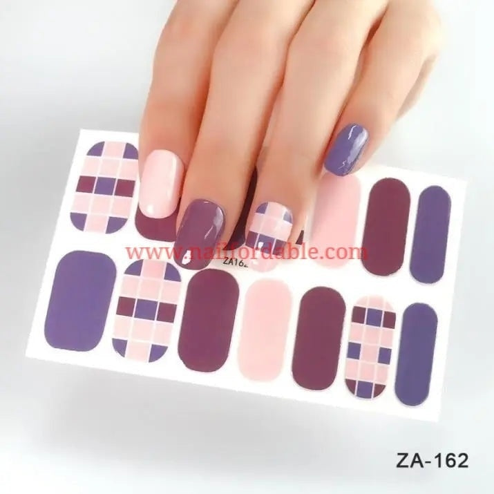 Squared accents Nail Wraps | Semi Cured Gel Wraps | Gel Nail Wraps |Nail Polish | Nail Stickers