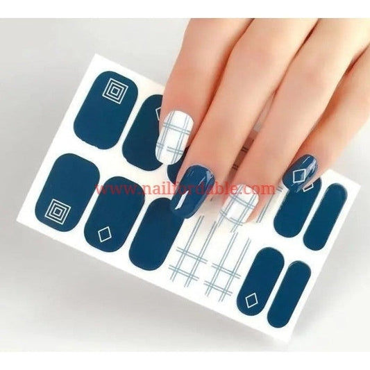 Centered shapes Nail Wraps | Semi Cured Gel Wraps | Gel Nail Wraps |Nail Polish | Nail Stickers