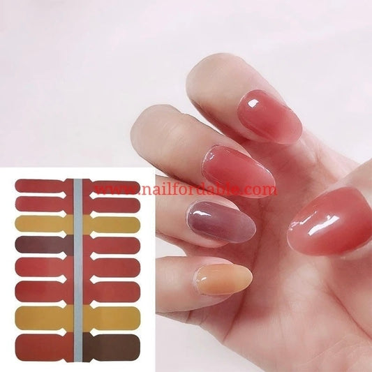 Brown's palette Crystal Wraps | Nail Wraps | Nail Stickers | Nail Strips | Gel Nails | Nail Polish Wraps - Nailfordable