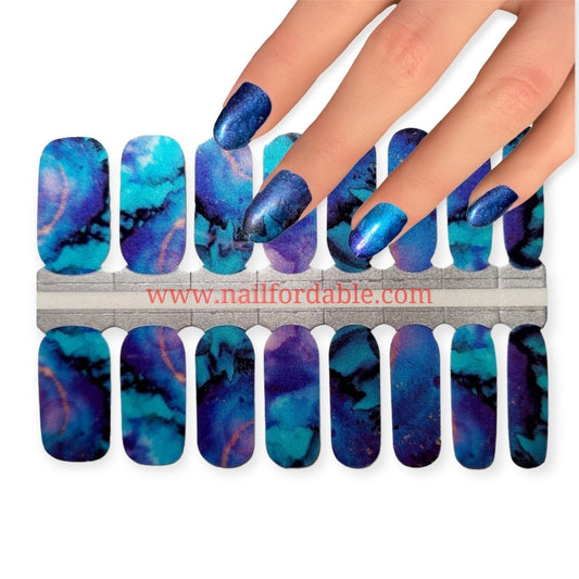 Cenote cave Nail Wraps | Semi Cured Gel Wraps | Gel Nail Wraps |Nail Polish | Nail Stickers