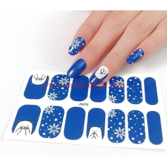 Polar Bear Nail Wraps | Semi Cured Gel Wraps | Gel Nail Wraps |Nail Polish | Nail Stickers