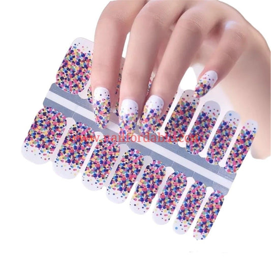 Confetti | Nail Wraps | Nail Stickers | Nail Strips | Gel Nails | Nail Polish Wraps - Nailfordable