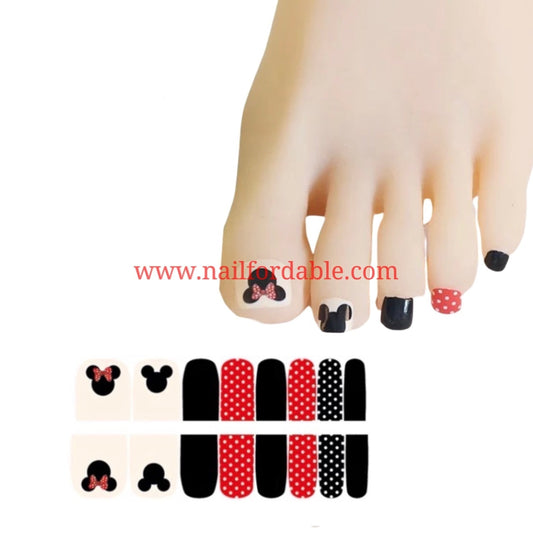 Minnie Mouse Nail Wraps | Semi Cured Gel Wraps | Gel Nail Wraps |Nail Polish | Nail Stickers