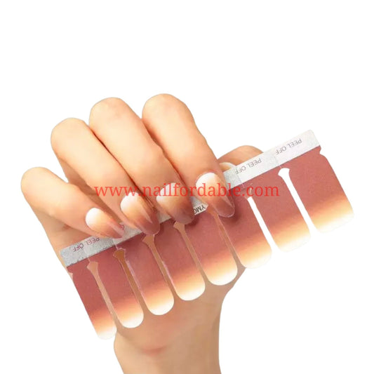 Brownish | Nail Wraps | Nail Stickers | Nail Strips | Gel Nails | Nail Polish Wraps - Nailfordable