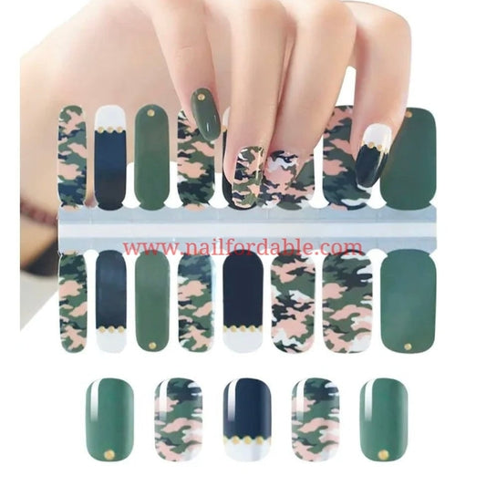 Camouflage | Nail Wraps | Nail Stickers | Nail Strips | Gel Nails | Nail Polish Wraps - Nailfordable