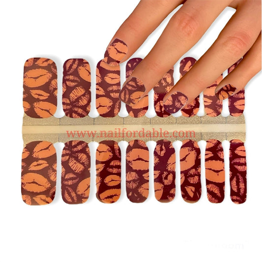 Pink Lips Nail Wraps | Semi Cured Gel Wraps | Gel Nail Wraps |Nail Polish | Nail Stickers