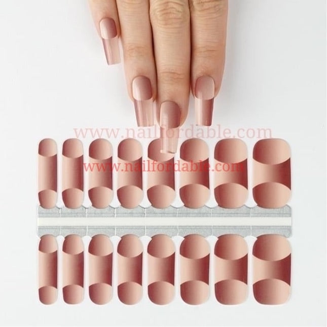 Brown 3D Illusion Nail Wraps | Semi Cured Gel Wraps | Gel Nail Wraps |Nail Polish | Nail Stickers