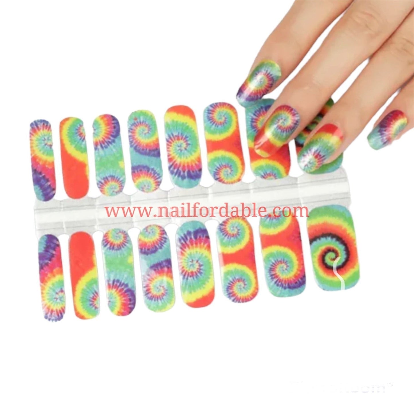 Tie dye Nail Wraps | Semi Cured Gel Wraps | Gel Nail Wraps |Nail Polish | Nail Stickers