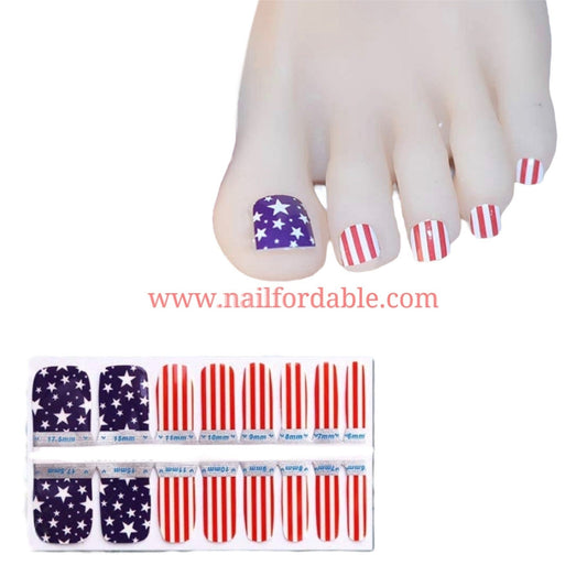 US flag Nail Wraps | Semi Cured Gel Wraps | Gel Nail Wraps |Nail Polish | Nail Stickers