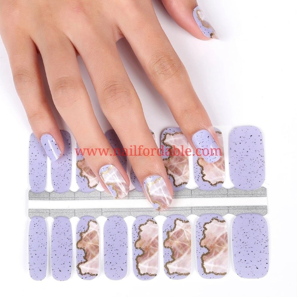 Lilac Cave Nail Wraps | Semi Cured Gel Wraps | Gel Nail Wraps |Nail Polish | Nail Stickers