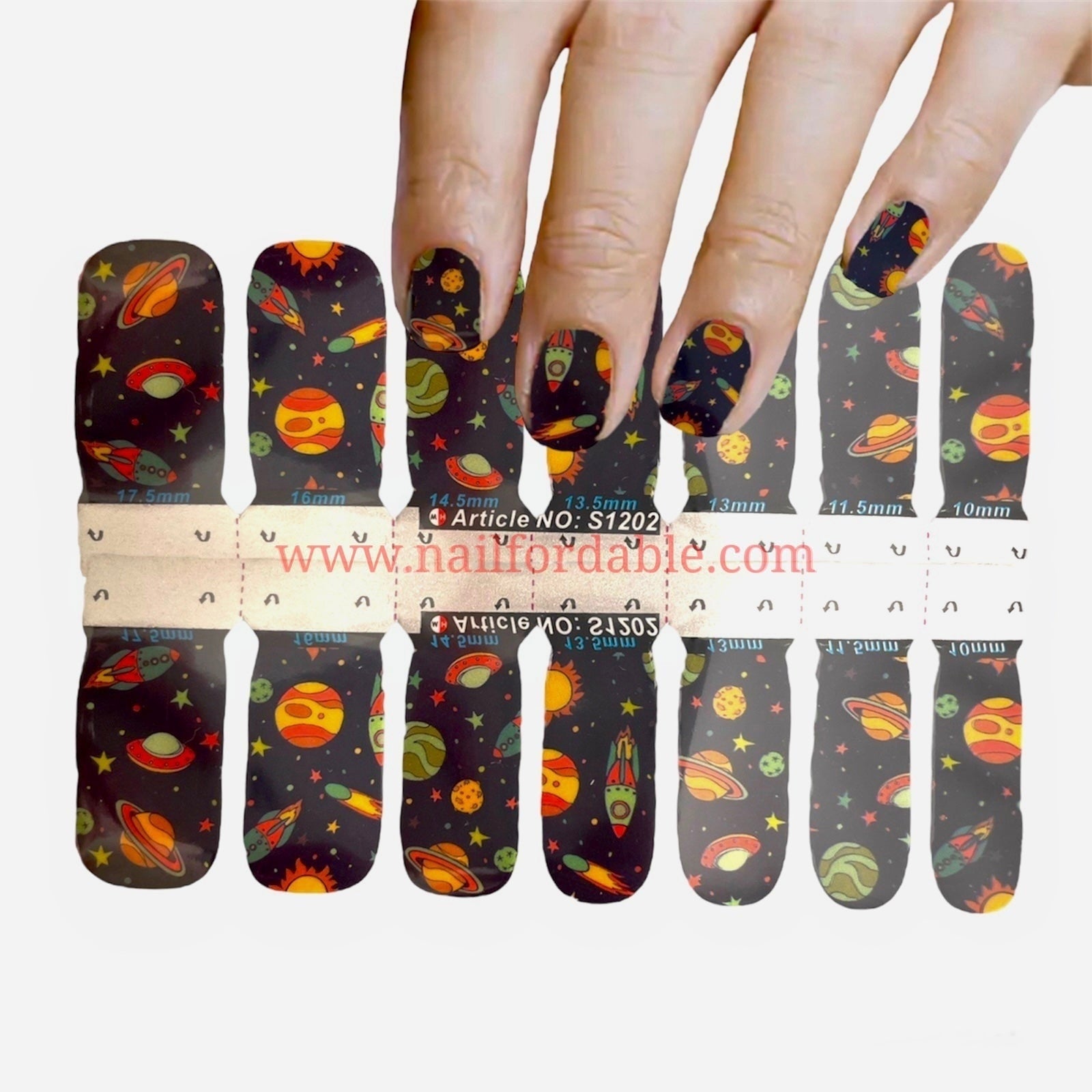 Planets Nail Wraps | Semi Cured Gel Wraps | Gel Nail Wraps |Nail Polish | Nail Stickers
