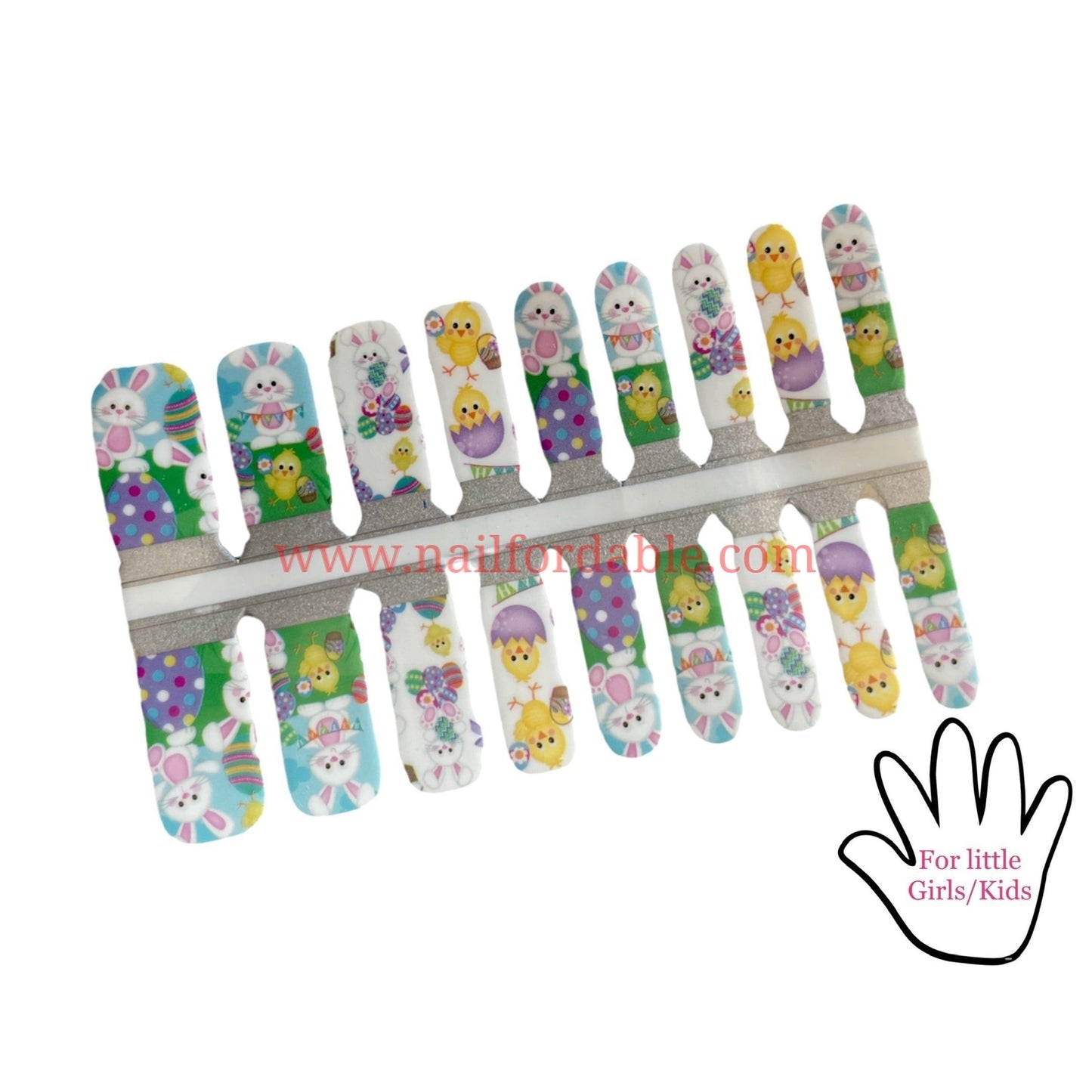 Easterâ€™s egg hunting Nail Wraps | Semi Cured Gel Wraps | Gel Nail Wraps |Nail Polish | Nail Stickers