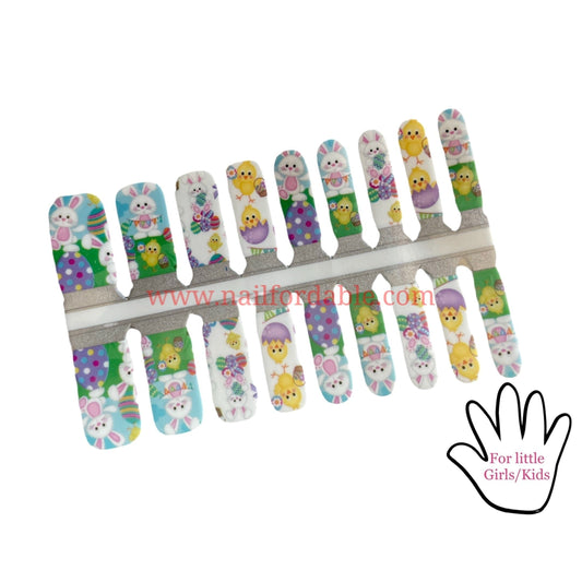 Easterâ€™s egg hunting Nail Wraps | Semi Cured Gel Wraps | Gel Nail Wraps |Nail Polish | Nail Stickers