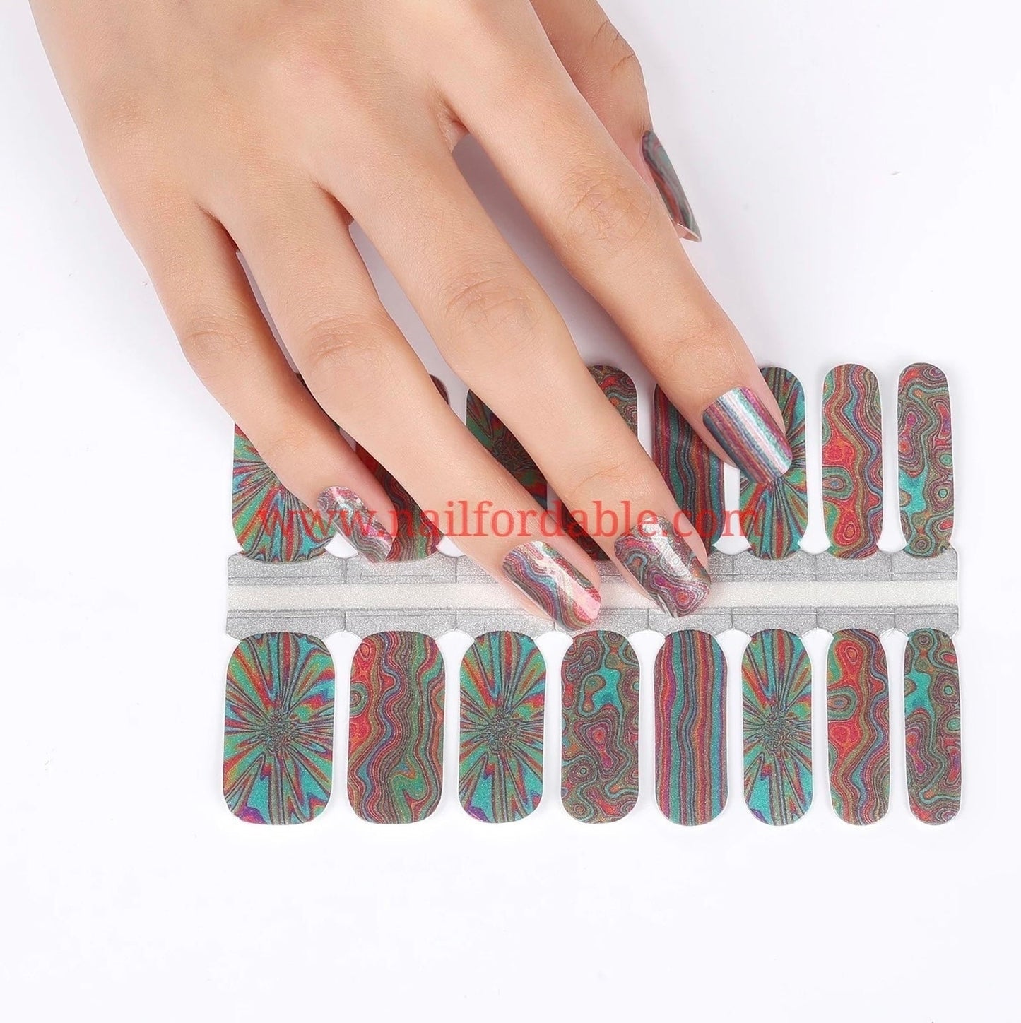 The 70â€™s Nail Wraps | Semi Cured Gel Wraps | Gel Nail Wraps |Nail Polish | Nail Stickers
