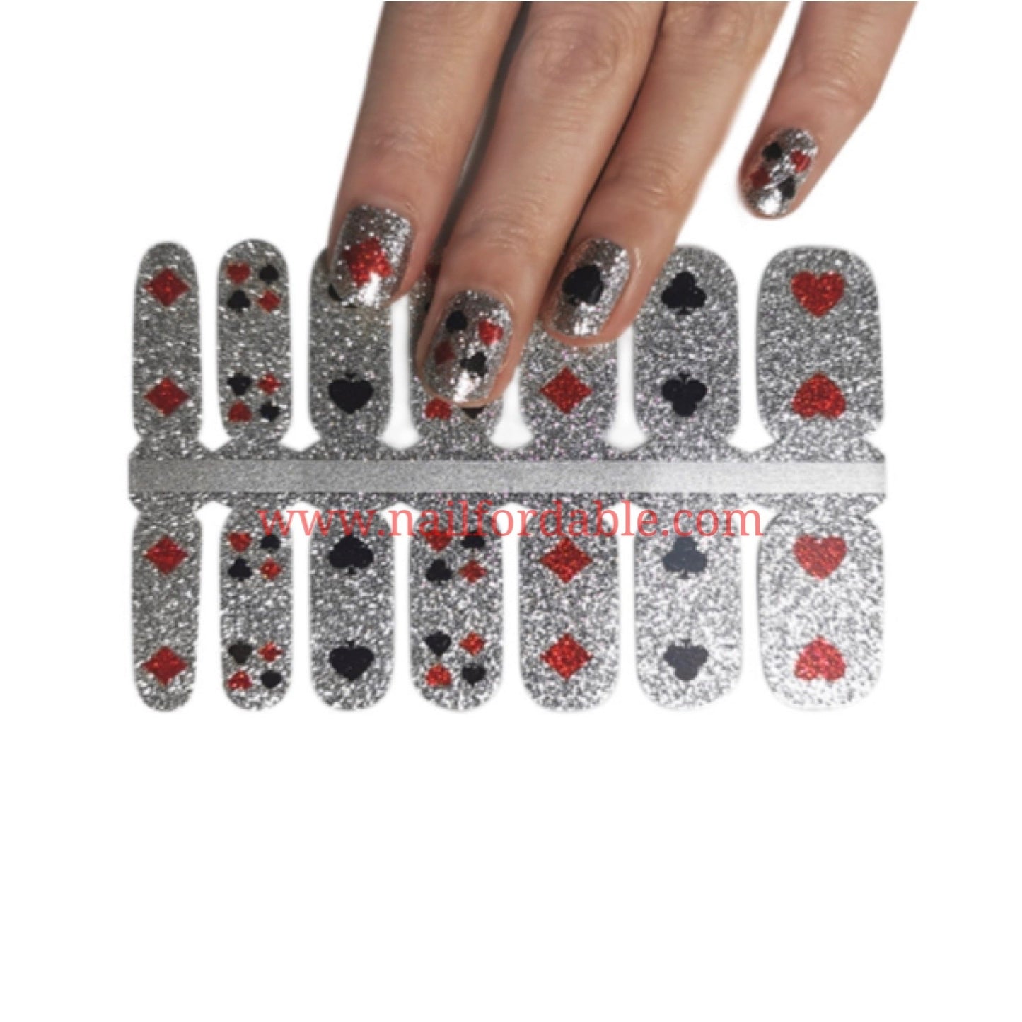 Poker Nail Wraps | Semi Cured Gel Wraps | Gel Nail Wraps |Nail Polish | Nail Stickers