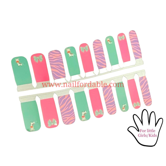 Little Zebra Nail Wraps | Semi Cured Gel Wraps | Gel Nail Wraps |Nail Polish | Nail Stickers