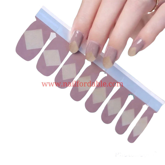 Gold Rhombus | Nail Wraps | Nail Stickers | Nail Strips | Gel Nails | Nail Polish Wraps - Nailfordable