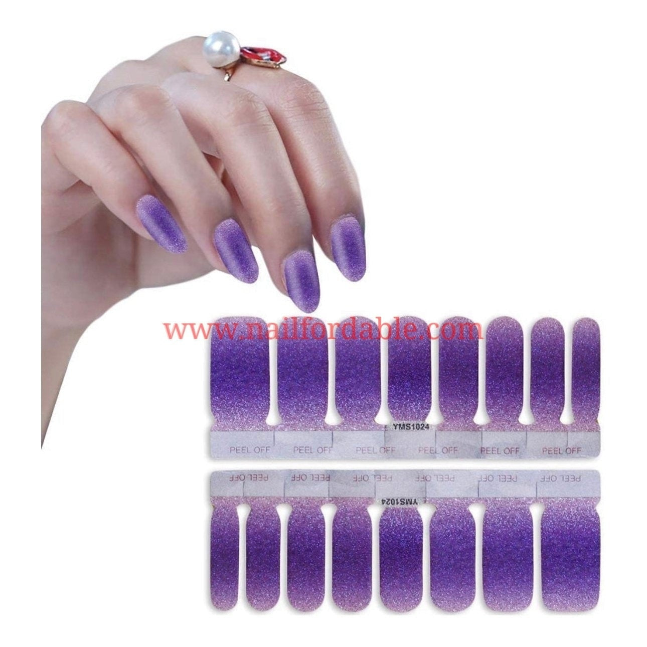 Gradient purple and pink Nail Wraps | Semi Cured Gel Wraps | Gel Nail Wraps |Nail Polish | Nail Stickers