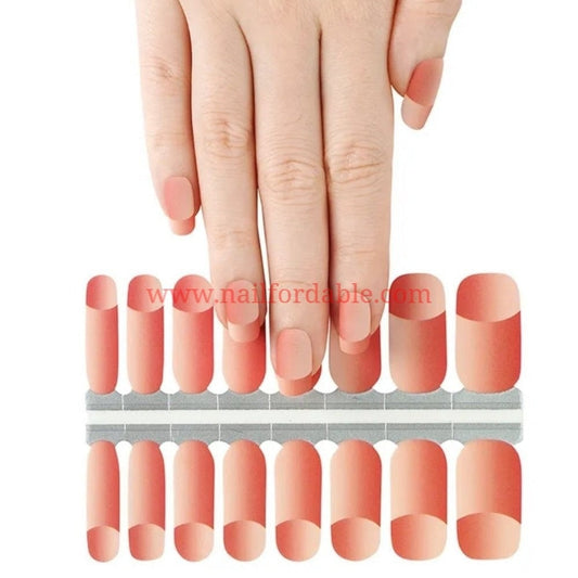Peach 3D Illusion Nail Wraps | Semi Cured Gel Wraps | Gel Nail Wraps |Nail Polish | Nail Stickers
