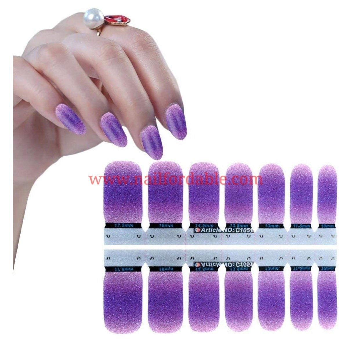 Fading Purple to Pink Nail Wraps | Semi Cured Gel Wraps | Gel Nail Wraps |Nail Polish | Nail Stickers