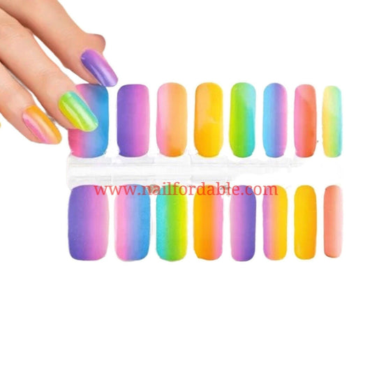 Shimmering colors Solids Nail Wraps | Semi Cured Gel Wraps | Gel Nail Wraps |Nail Polish | Nail Stickers