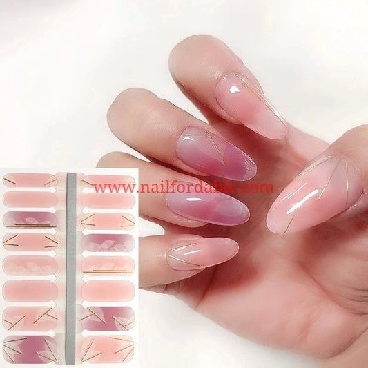 White petals Crystal Wraps | Nail Wraps | Nail Stickers | Nail Strips | Gel Nails | Nail Polish Wraps - Nailfordable