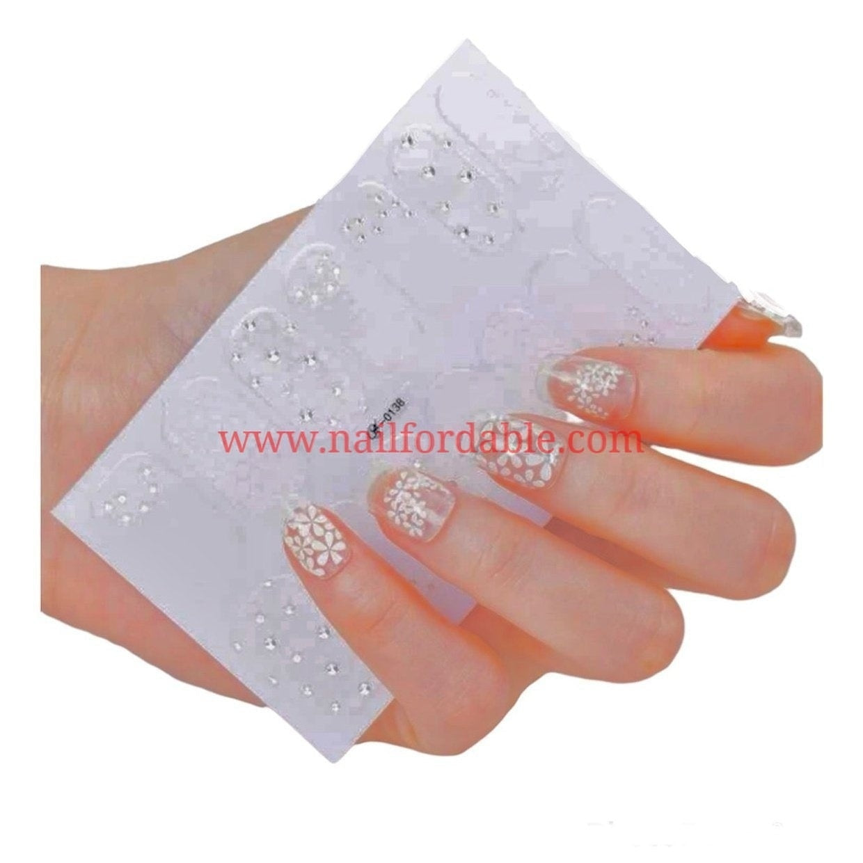 Wedding overlay Nail Wraps | Semi Cured Gel Wraps | Gel Nail Wraps |Nail Polish | Nail Stickers