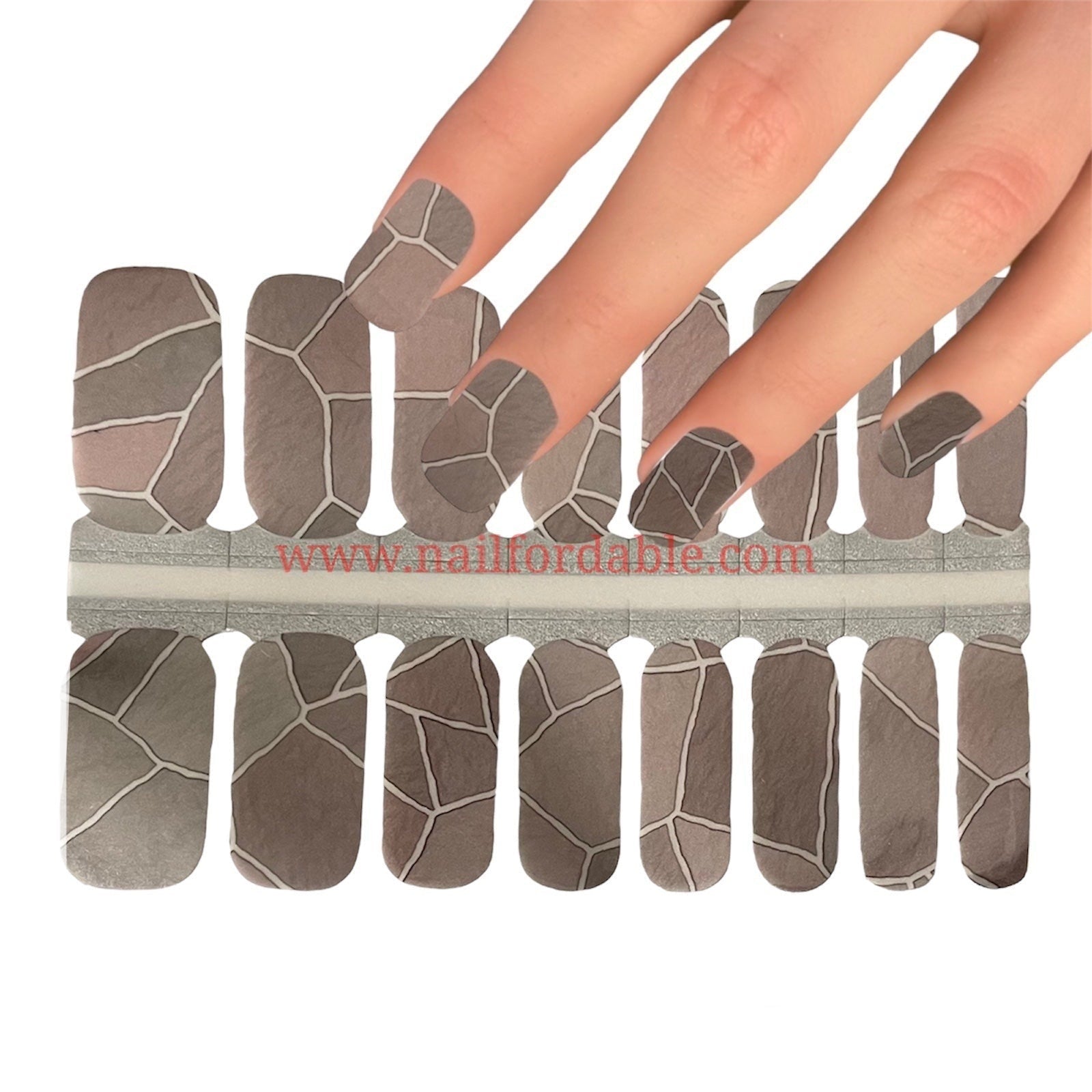 Cracked surface Nail Wraps | Semi Cured Gel Wraps | Gel Nail Wraps |Nail Polish | Nail Stickers
