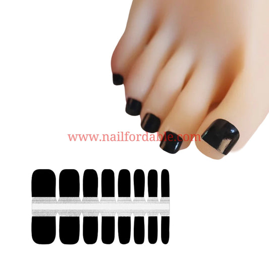 Solid Black Nail Wraps | Semi Cured Gel Wraps | Gel Nail Wraps |Nail Polish | Nail Stickers