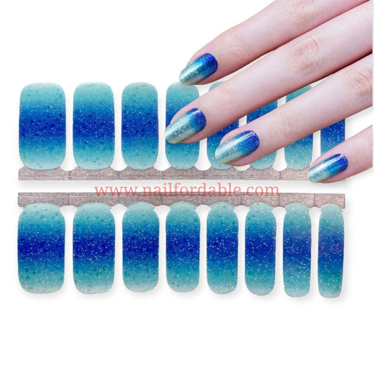 Queen of Blue Nail Wraps | Semi Cured Gel Wraps | Gel Nail Wraps |Nail Polish | Nail Stickers