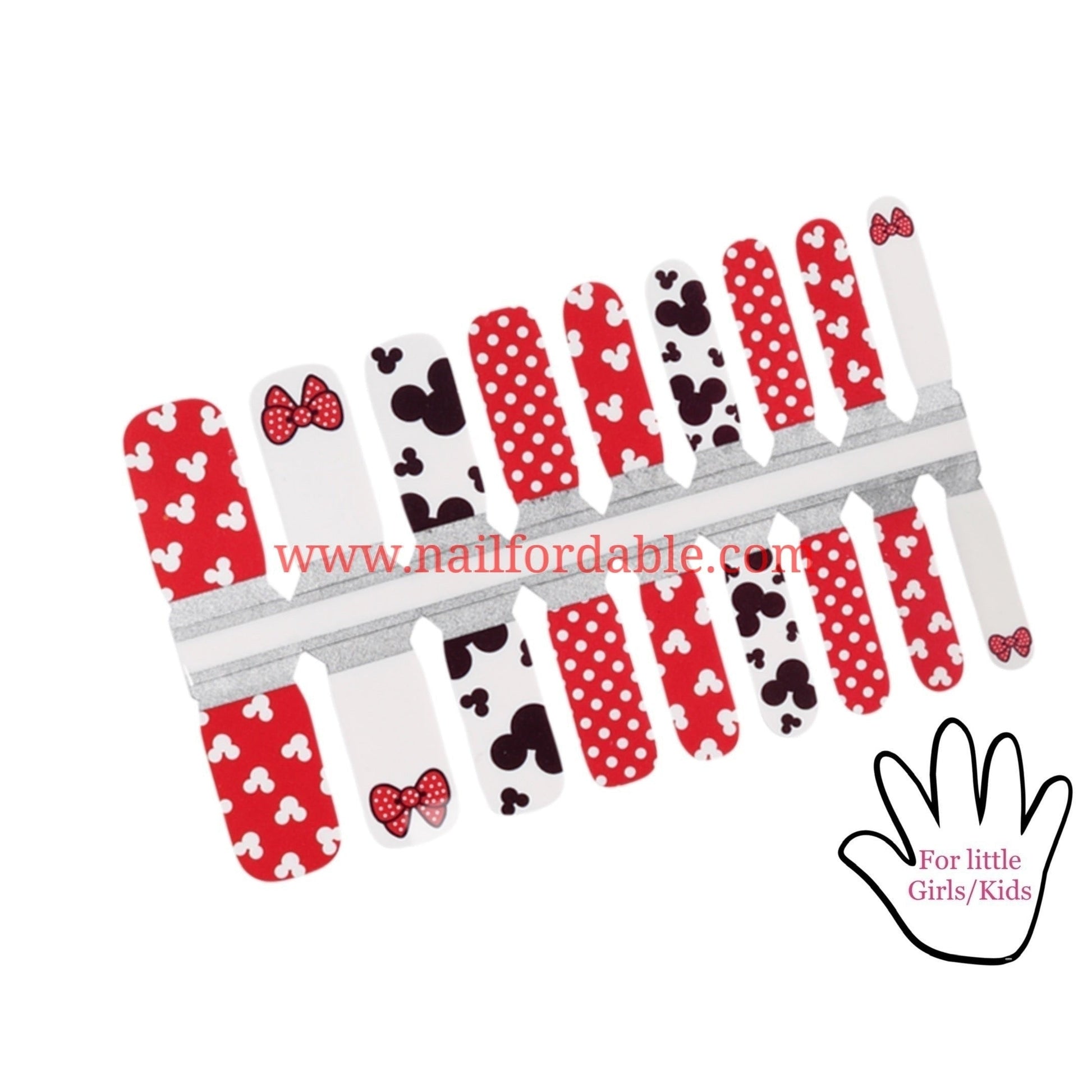 Mickey Mouse Nail Wraps | Semi Cured Gel Wraps | Gel Nail Wraps |Nail Polish | Nail Stickers