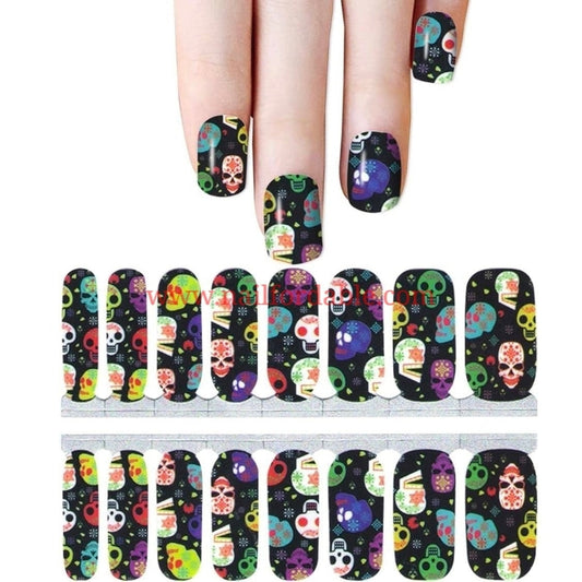 Calaveras | Nail Wraps | Nail Stickers | Nail Strips | Gel Nails | Nail Polish Wraps - Nailfordable