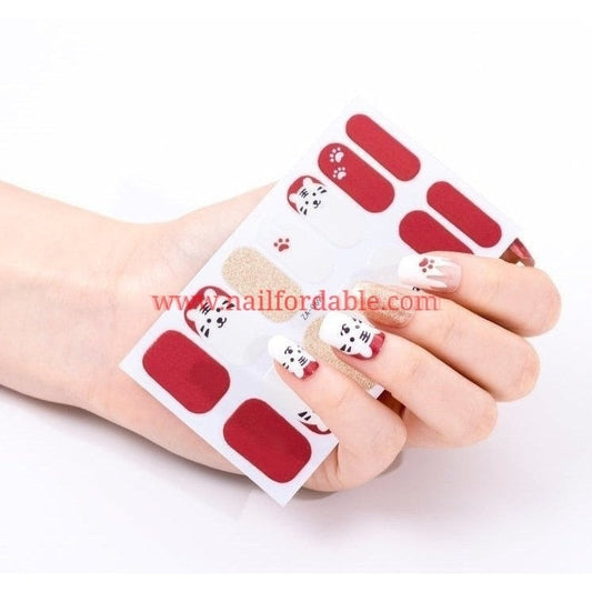 White tiger | Nail Wraps | Nail Stickers | Nail Strips | Gel Nails | Nail Polish Wraps - Nailfordable