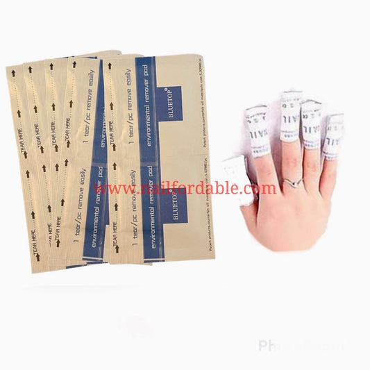 Removal Wraps pack 10 ct | Nail Wraps | Nail Stickers | Nail Strips | Gel Nails | Nail Polish Wraps - Nailfordable
