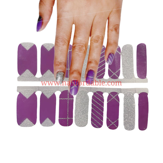 Silver pyramid | Nail Wraps | Nail Stickers | Nail Strips | Gel Nails | Nail Polish Wraps - Nailfordable