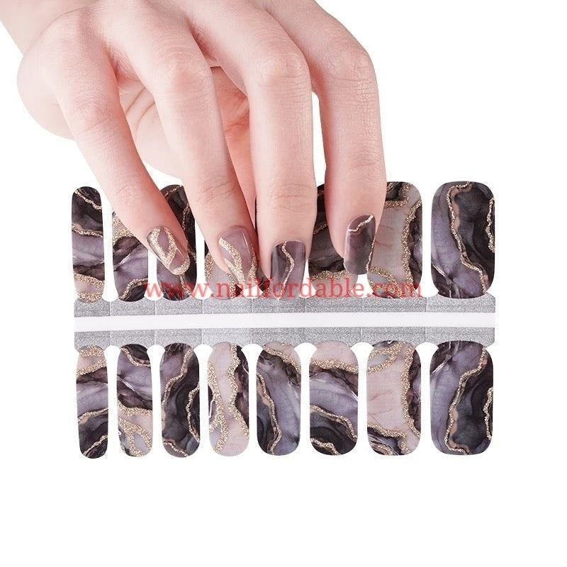 Marble stone Nail Wraps | Semi Cured Gel Wraps | Gel Nail Wraps |Nail Polish | Nail Stickers