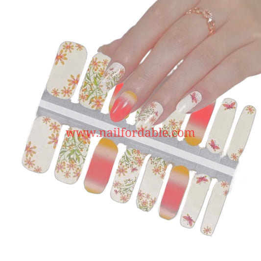 Magic garden Ombre | Nail Wraps | Nail Stickers | Nail Strips | Gel Nails | Nail Polish Wraps - Nailfordable