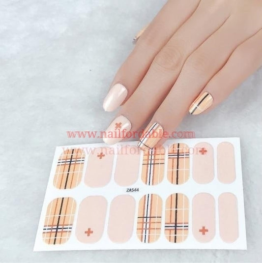 Red cross | Nail Wraps | Nail Stickers | Nail Strips | Gel Nails | Nail Polish Wraps - Nailfordable