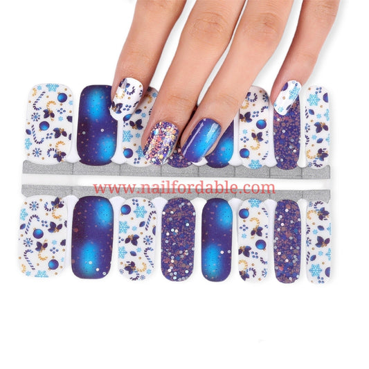 Christmas decorations Nail Wraps | Semi Cured Gel Wraps | Gel Nail Wraps |Nail Polish | Nail Stickers
