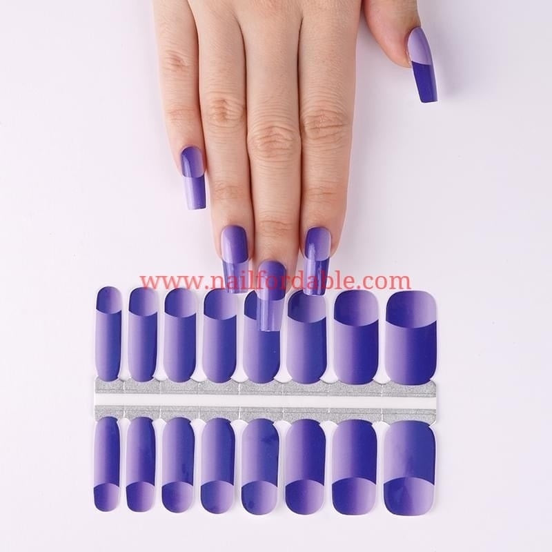 Purple 3D Illusion Nail Wraps | Semi Cured Gel Wraps | Gel Nail Wraps |Nail Polish | Nail Stickers