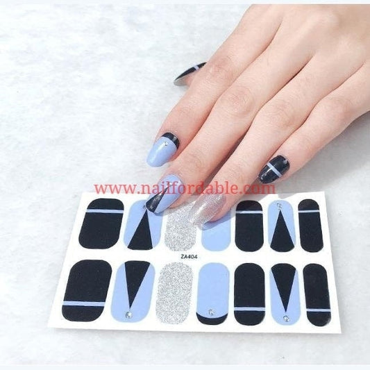 Black triangle Nail Wraps | Semi Cured Gel Wraps | Gel Nail Wraps |Nail Polish | Nail Stickers