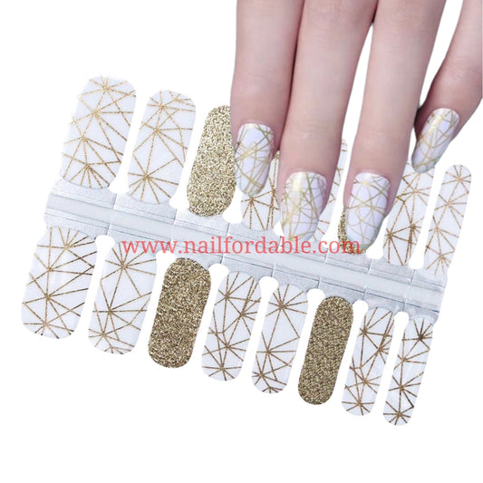 Gold Spider Web Nail Wraps | Semi Cured Gel Wraps | Gel Nail Wraps |Nail Polish | Nail Stickers