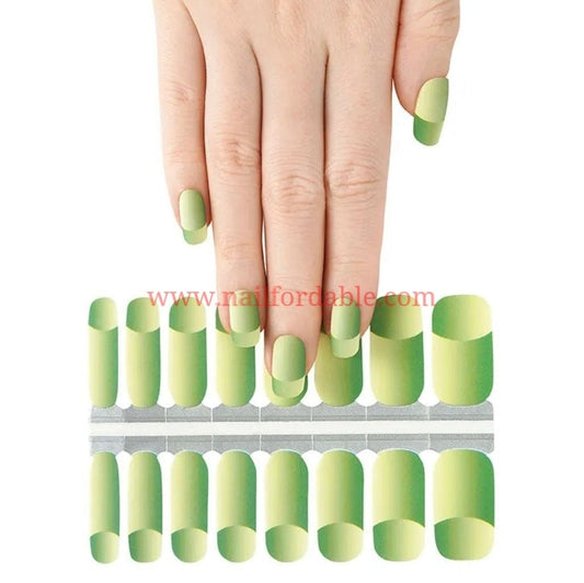 Green 3D Illusion Nail Wraps | Semi Cured Gel Wraps | Gel Nail Wraps |Nail Polish | Nail Stickers