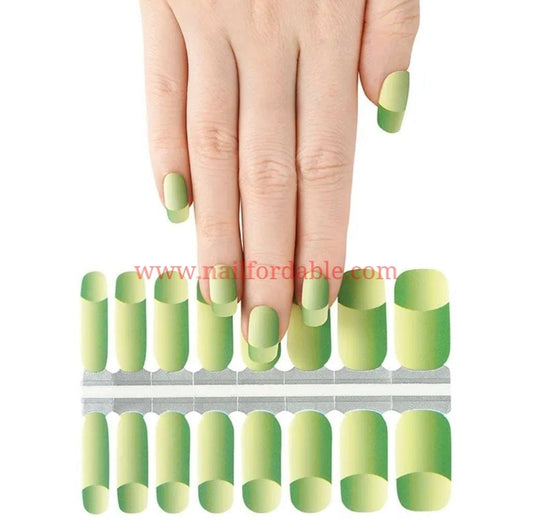 Green 3D Illusion | Nail Wraps | Nail Stickers | Nail Strips | Gel Nails | Nail Polish Wraps - Nailfordable