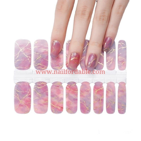 Pink Granite Nail Wraps | Semi Cured Gel Wraps | Gel Nail Wraps |Nail Polish | Nail Stickers