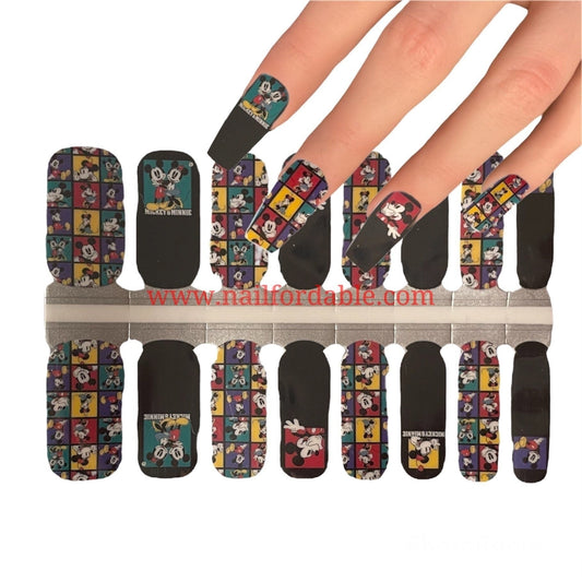 Disney - Mickeyâ€™s pictures Nail Wraps | Semi Cured Gel Wraps | Gel Nail Wraps |Nail Polish | Nail Stickers