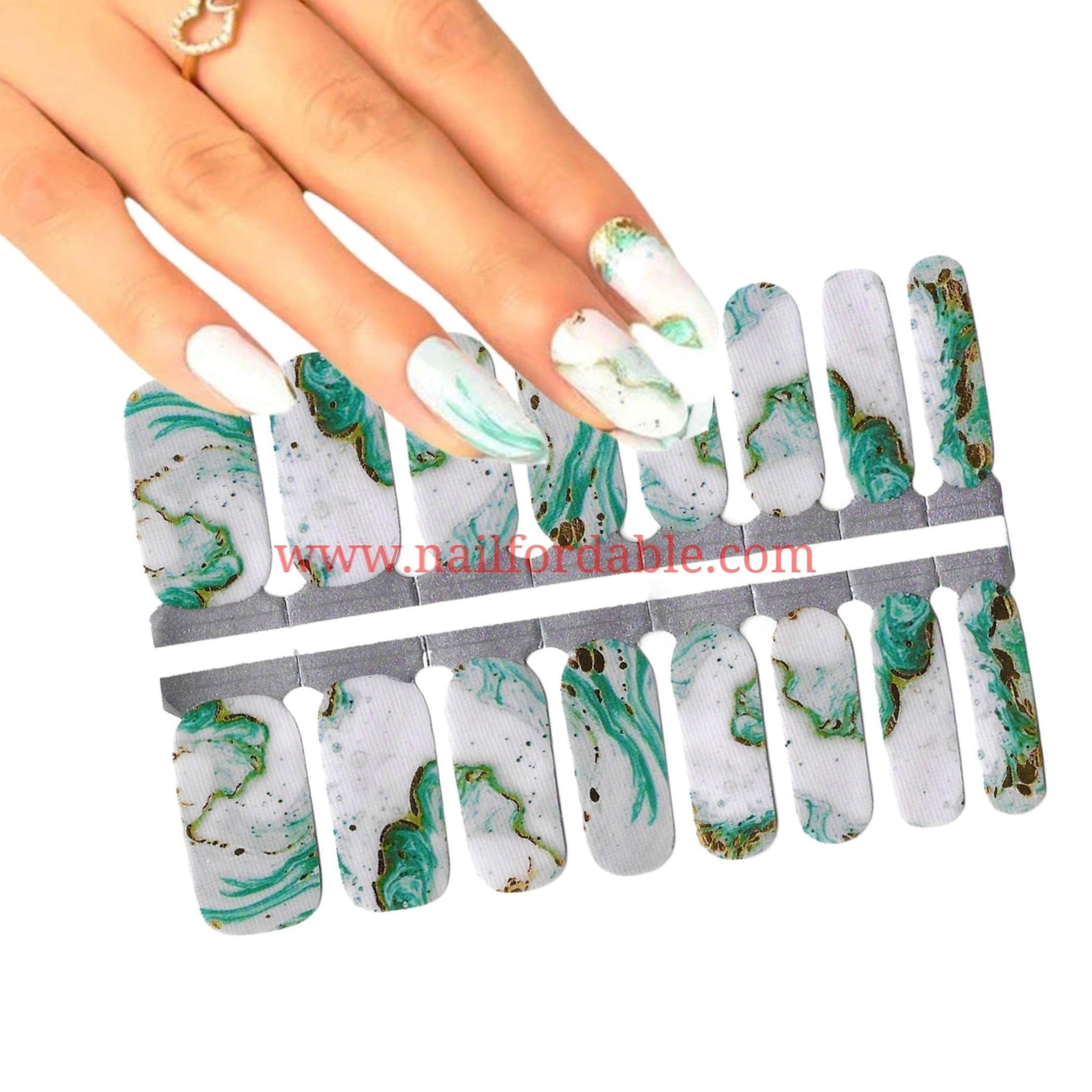 Precious stones Nail Wraps | Semi Cured Gel Wraps | Gel Nail Wraps |Nail Polish | Nail Stickers